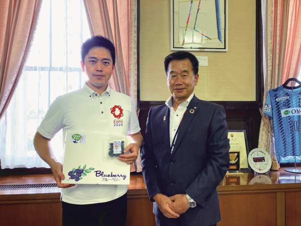 吉村大阪府知事と藤原町長