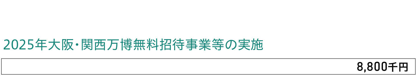 2025年大阪・関西万博無料招待事業等の実施、8,800,000円
