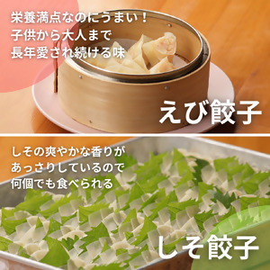 ぎょーざやさんのえび蒸しとしそ餃子