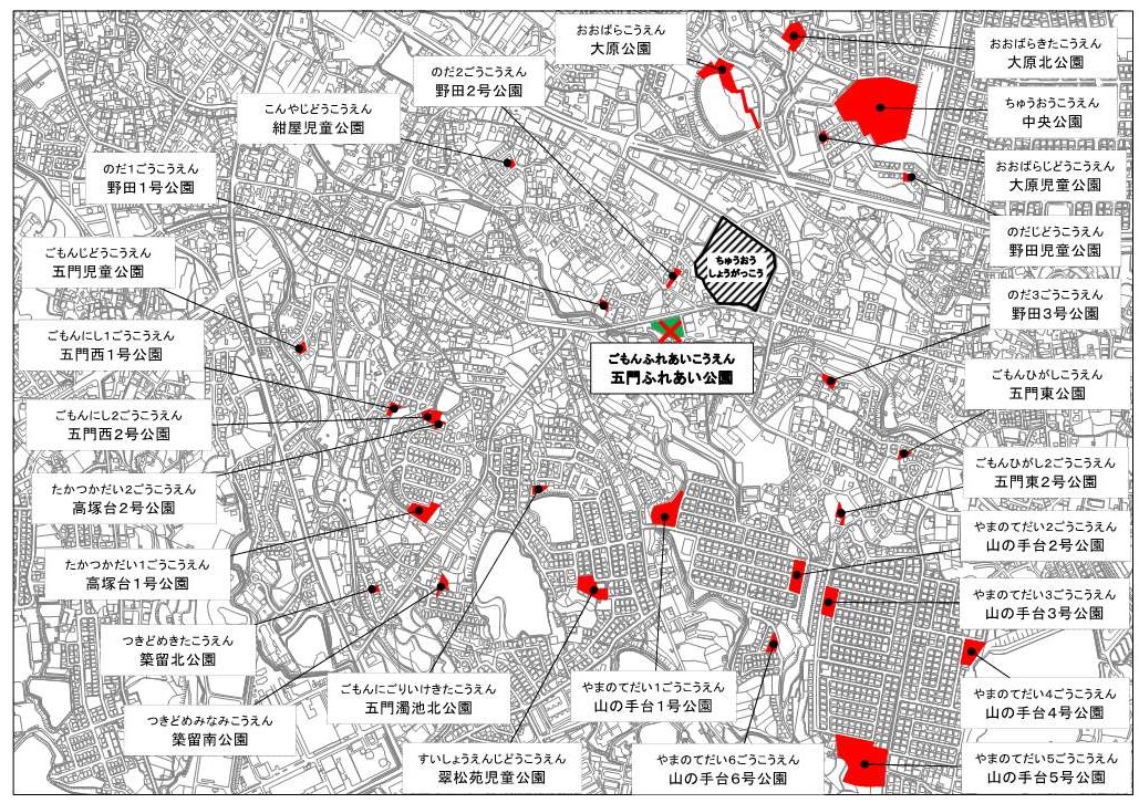 周辺公園一覧図