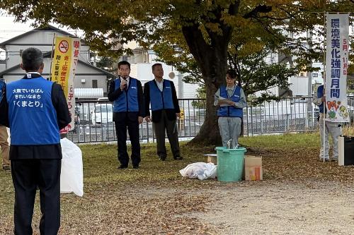 キャンペーン前の挨拶の様子