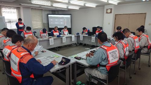 災害対策本部の様子