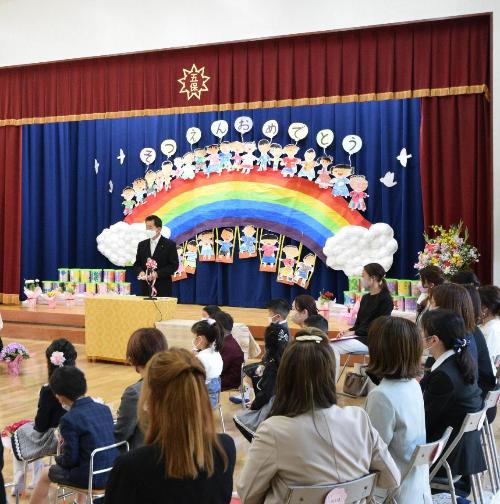 町立西保育所卒園式の様子