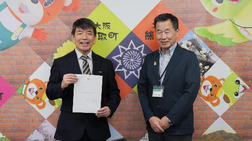 土屋教育委員と藤原町長