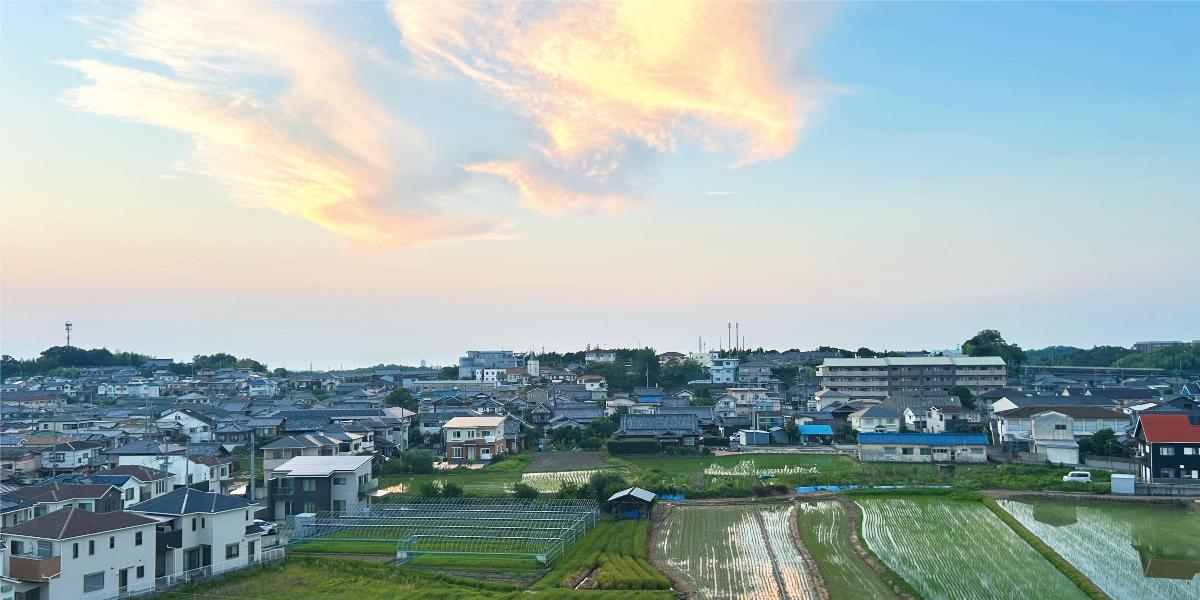 熊取町の夕焼けの写真