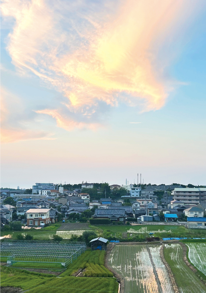 熊取町の夕焼けの写真2
