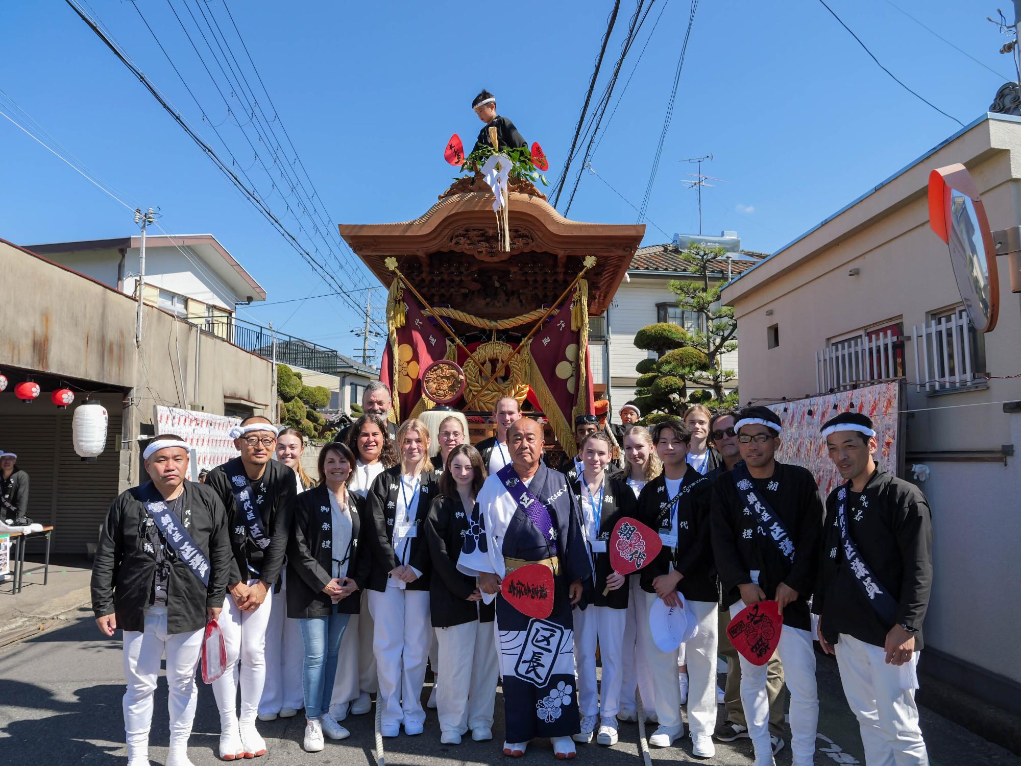 ミルデューラ市親善訪問団とだんじり