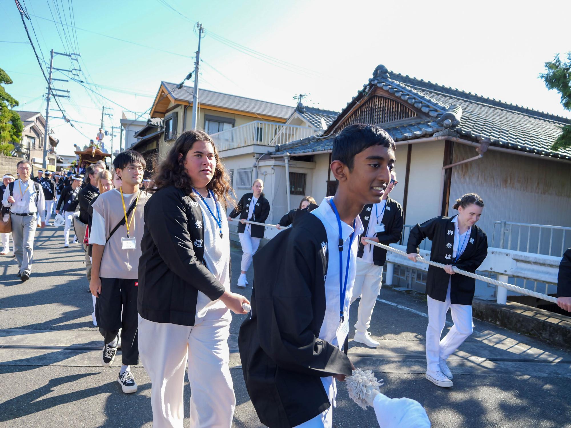 ミルデューラ市親善訪問団とだんじり