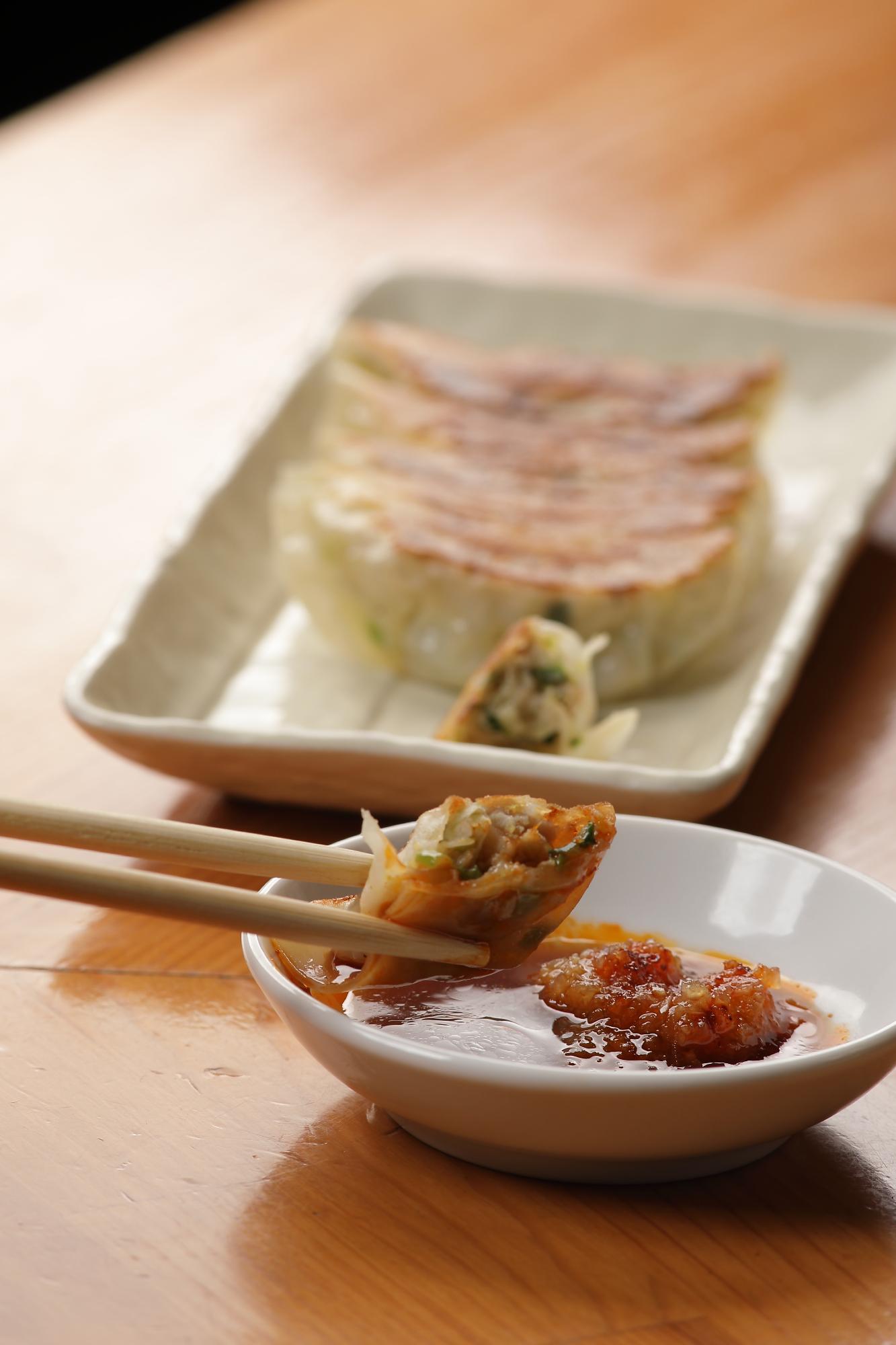 完成した餃子