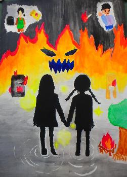 令和7年度防火図画 町長賞受賞作品