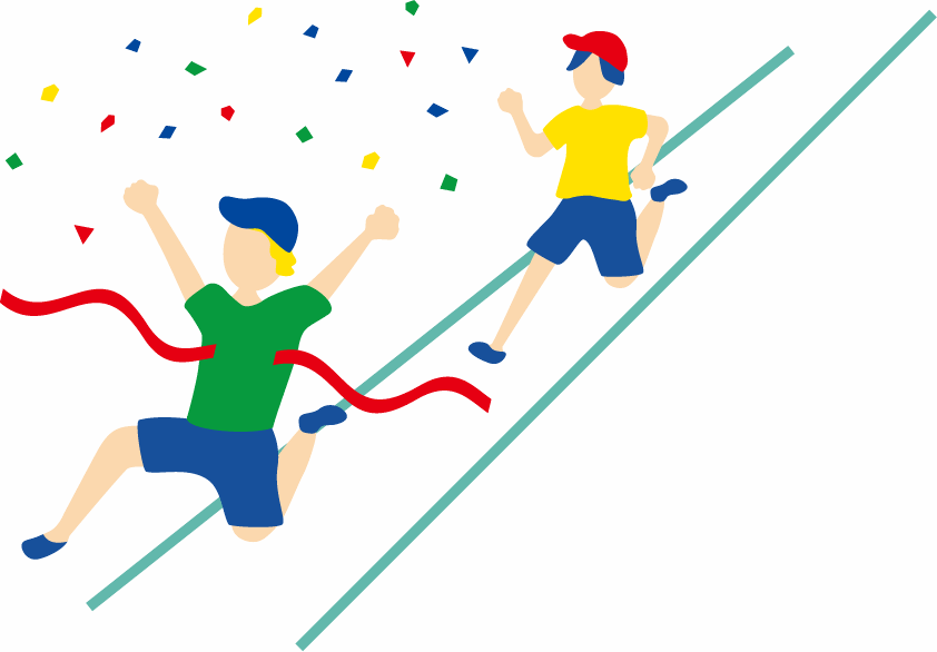 かけっこイラスト